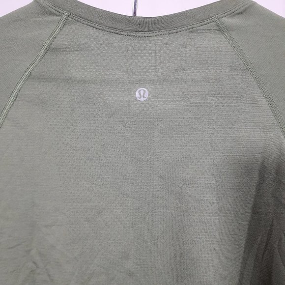 Lululemon Green Twill Swiftly Tech Long Sleeve Shirt 2.0 Race Length Size 10 - Picture 4 of 5